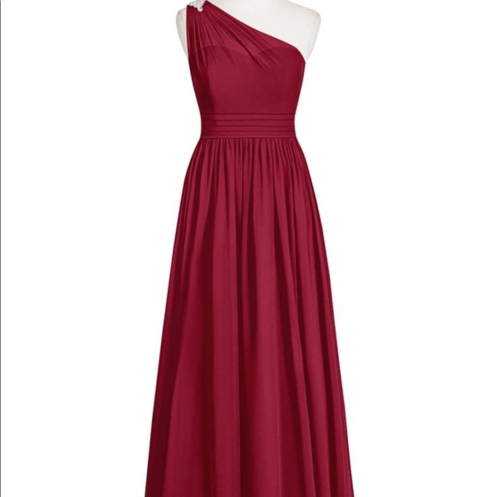 Azazie Nora Burgundy Dress Bridesmaid